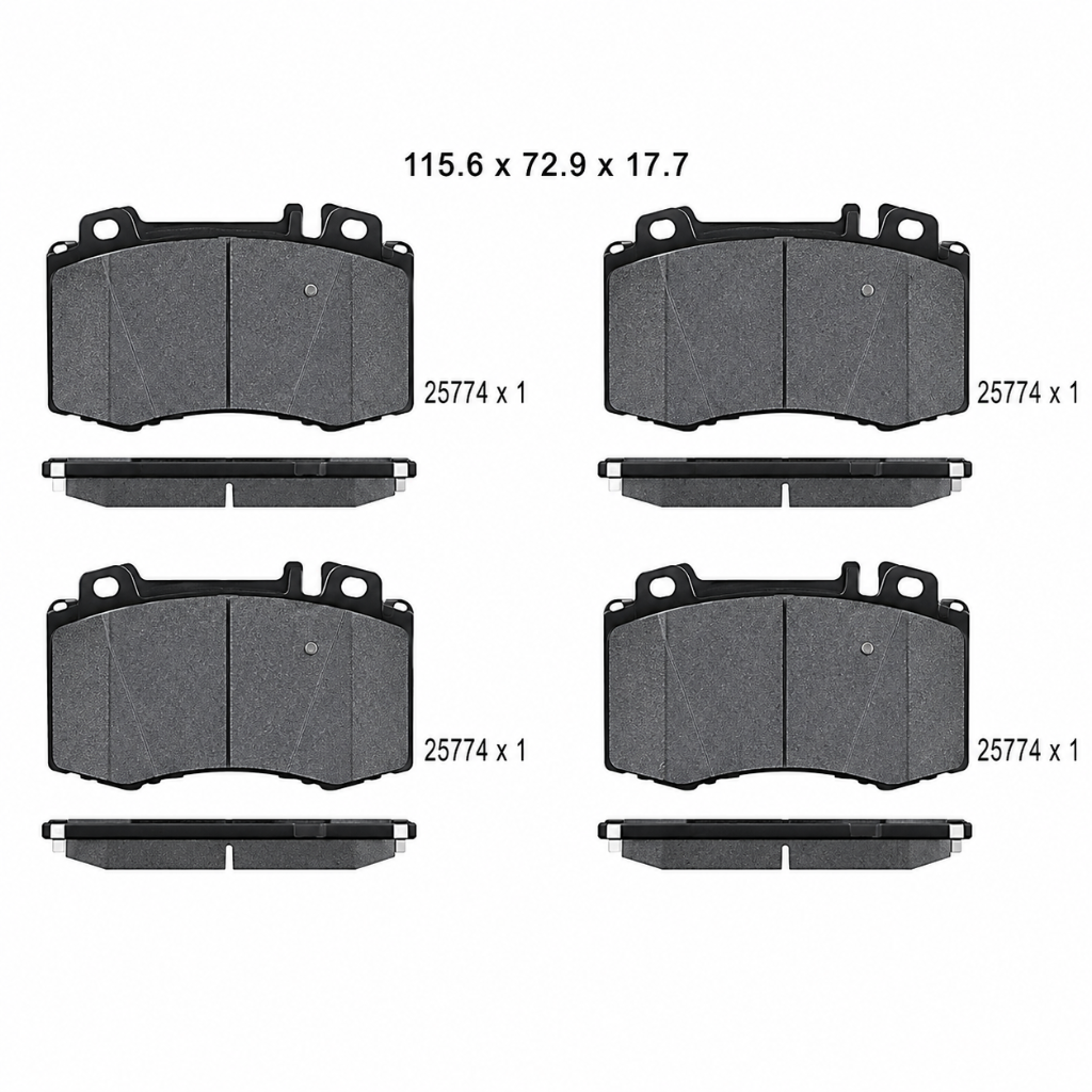 Rear Brake Pad 2374502 0044200520 Compatible With MERCEDES BENZ C-CLASS (W203) & CLK (C209) & CLS (C219) & E-CLASS (W211) & S-CLASS (W220, V220) & SL (R230) & SLK (R171)