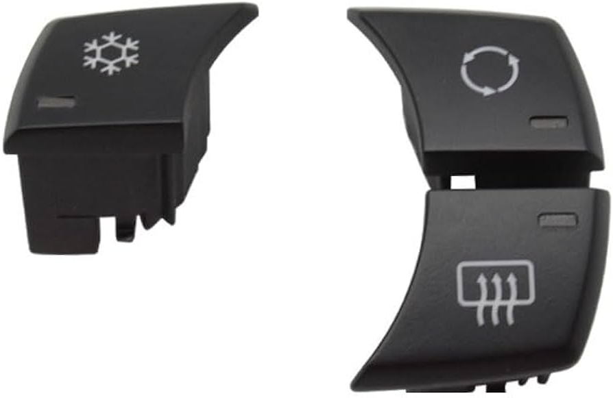 Dashboard AC Button 3Pcs/Set Black 64119236778 Compatible with BMW 1 3 X1 E81 E82 E87 E88 E90 E91 E92 E93 E84 F25