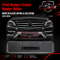 Front Bumper License Number Holder 1668850681 A1668850681 Compatible With MERCEDES-BENZ M-CLASS (W166) & GLE W166 2012-2019 Tag-BG-106