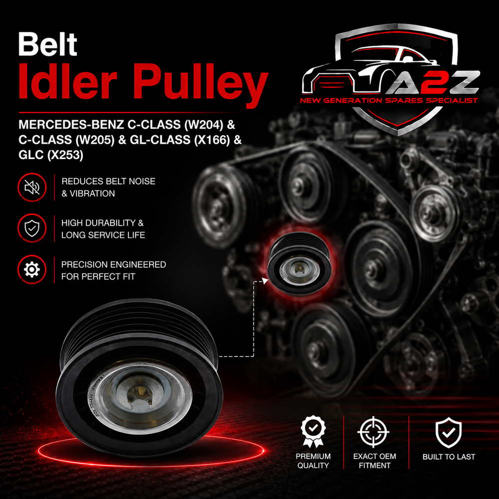 Belt Idler Pulley 2762020119 A2762020119 A2762000370 Compatible with MERCEDES-BENZ C-CLASS (W204) & C-CLASS (W205) & GL-CLASS (X166) & GLC (X253) Tag no : 17