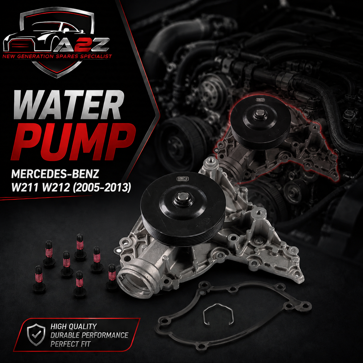 Water Pump 2732000201 A2732000201 Compatible With MERCEDES-BENZ E-CLASS W211 W212 & GL-CLASS X164 & S-CLASS W221 Tag-W-15