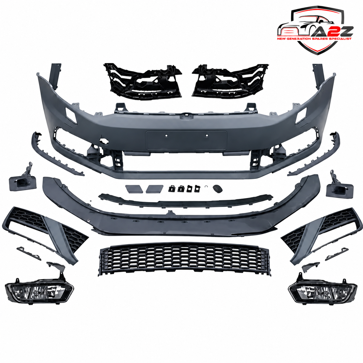 Front Bumper Kit Compatible With Volkswagen Polo 2010-2024 Upgrade To Gti Line Style (Shipping Cost Not Included In Price)