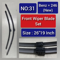 Front Wiper Blade Set (26'19 Inch) Compatible with Mercedes Benz B-CLASS W246 (New Model) Tag-WBF-31