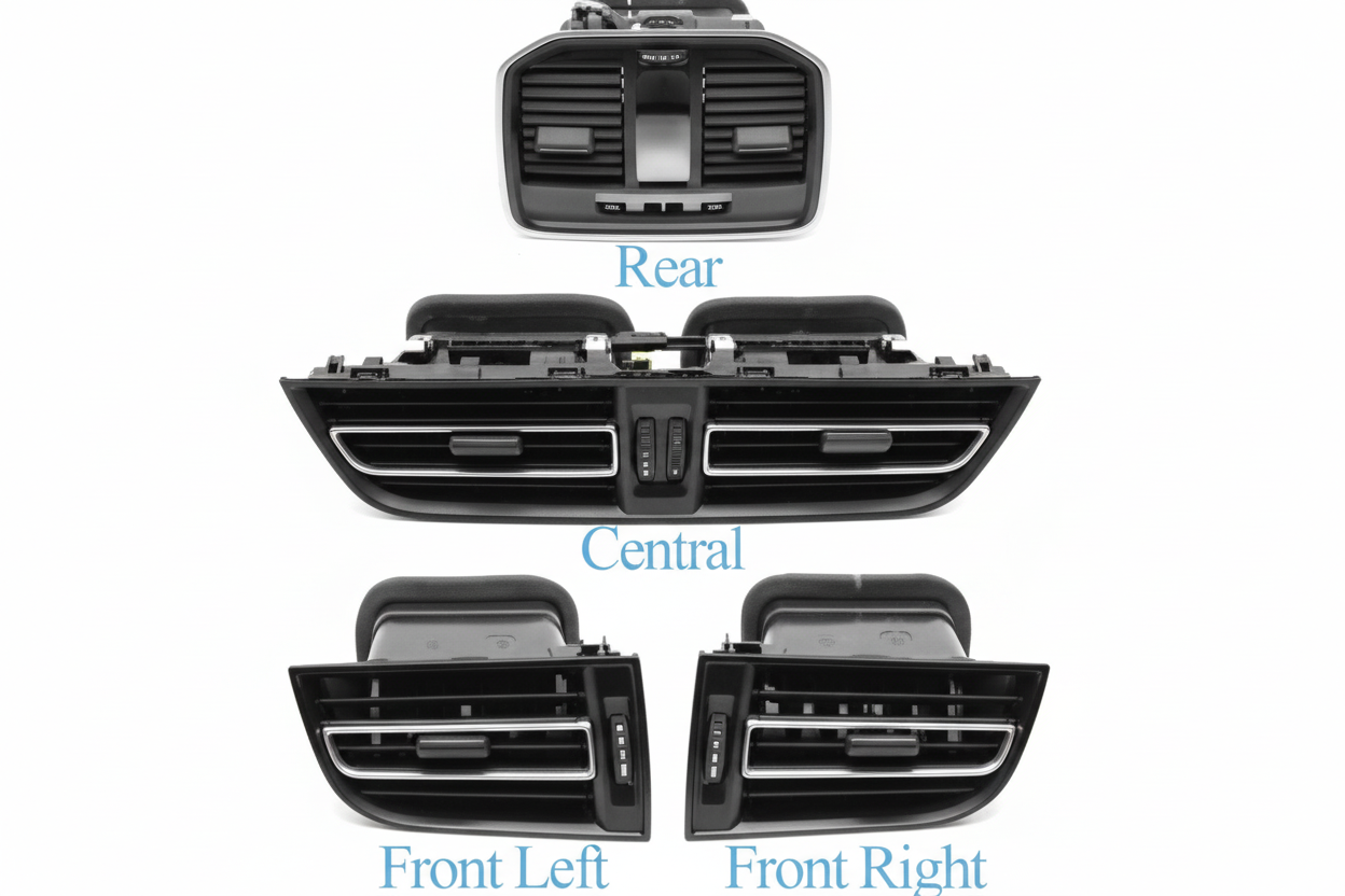 Ac Vent Grille Front Left 95B819701H & Right 95B819702H & Center 95B819110D & Rear 95B819203H Compatible With Porsche Macan (2018-2022)