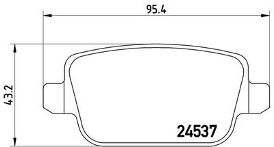 Rear Brake Pad LR023888 2453701 P44016 Compatible With LAND ROVER FREELANDER 2 L359 | LR2