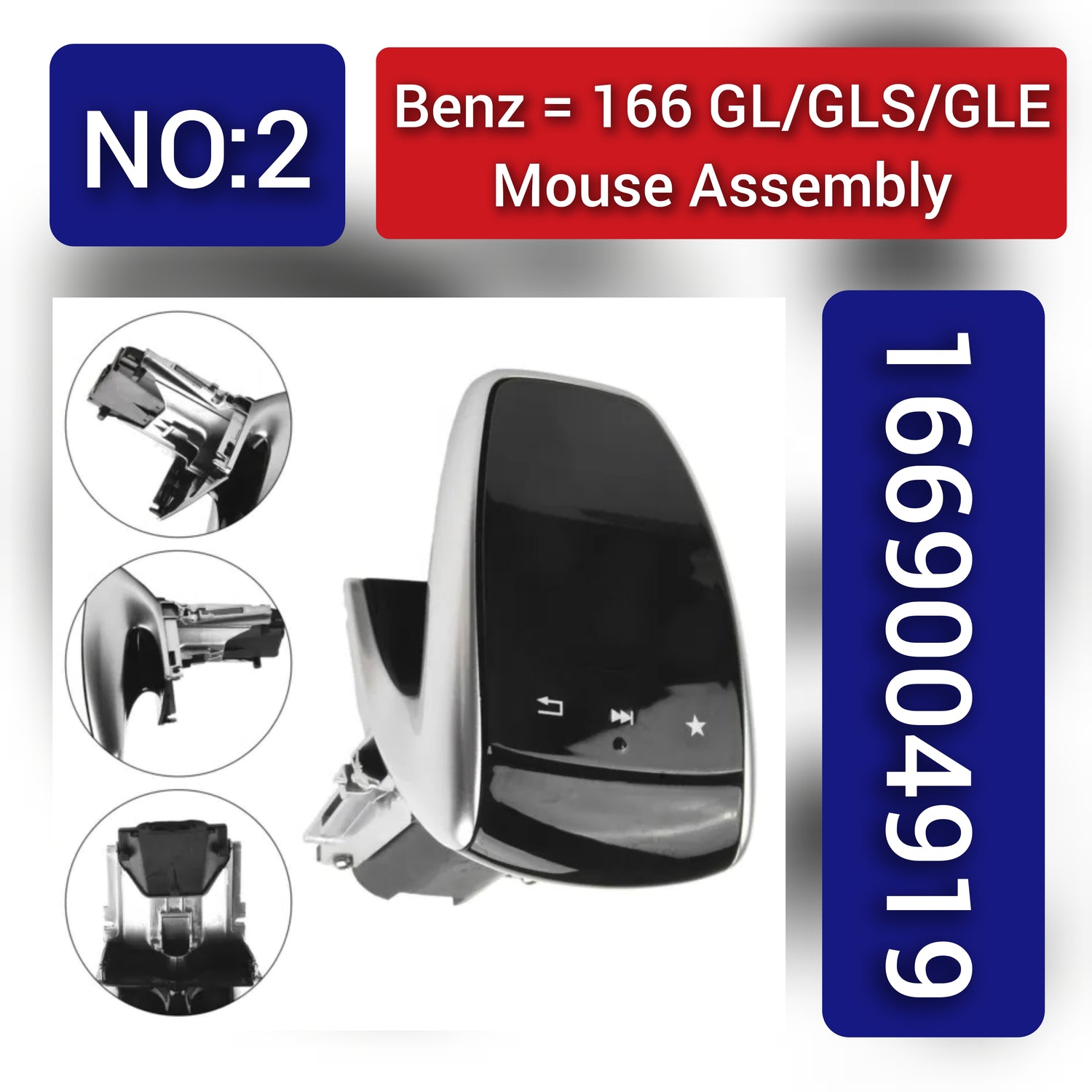 Controller Console Touch Pad Assembly 1669004919 A1669004919 Compatible With MERCEDES BENZ GL W166 & GLE W166 & GLS W166  Tag-MA-02