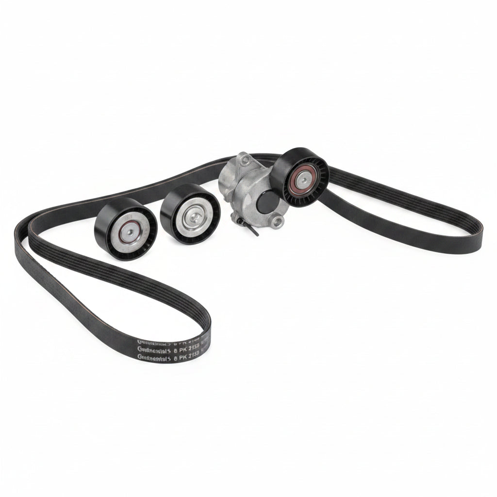 Multi Rib Belt Kit 6PK2155K1 Compatible With MERCEDES-BENZ C-CLASS (W204) CLS (C218) E-CLASS (W212) (CONTINENTAL)