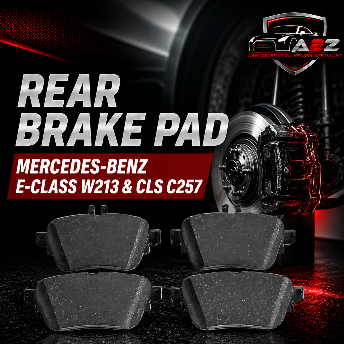 Rear Brake Pad A0004206000 2243701 P050136 Compatible With MERCEDES-BENZ E-CLASS W213 & CLS C257