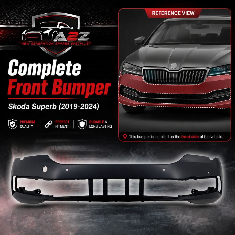 Complete Front Bumper 3V0807218G Compatible With Skoda Superb (2019-2024) Tag No.1163