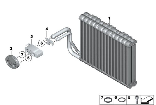 AIR CONDITIONING EXPANSION VALVE 64119159803 Compatible with BMW 5 Series (F10)  & 6 Convertible (F12) & 7 Series (F01, F02, F03, F04)