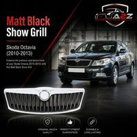 Matt Black Show Grill 1Z0853668A9B9 1Z0853661A739 Compatible With Skoda Octavia (2010-2013) Tag No.85