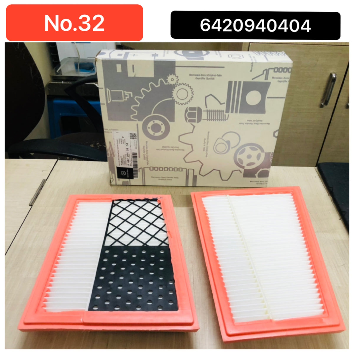 Air Filter E1031L-2 & 6420940404 & LX1850/1 Compatible With MERCEDES-BENZ CLK (C209) & CLS (C219) & E-CLASS (W211) Tag No.32