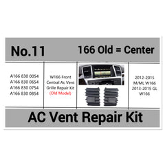 Center AC Conditioner Air Vent Grill Outlet Tab Clip Repair Kit 1668300054 1668300654 Compatible With MERCEDES BENZ GL-CLASS W166 & M-CLASS W166 Tag-ACR-11