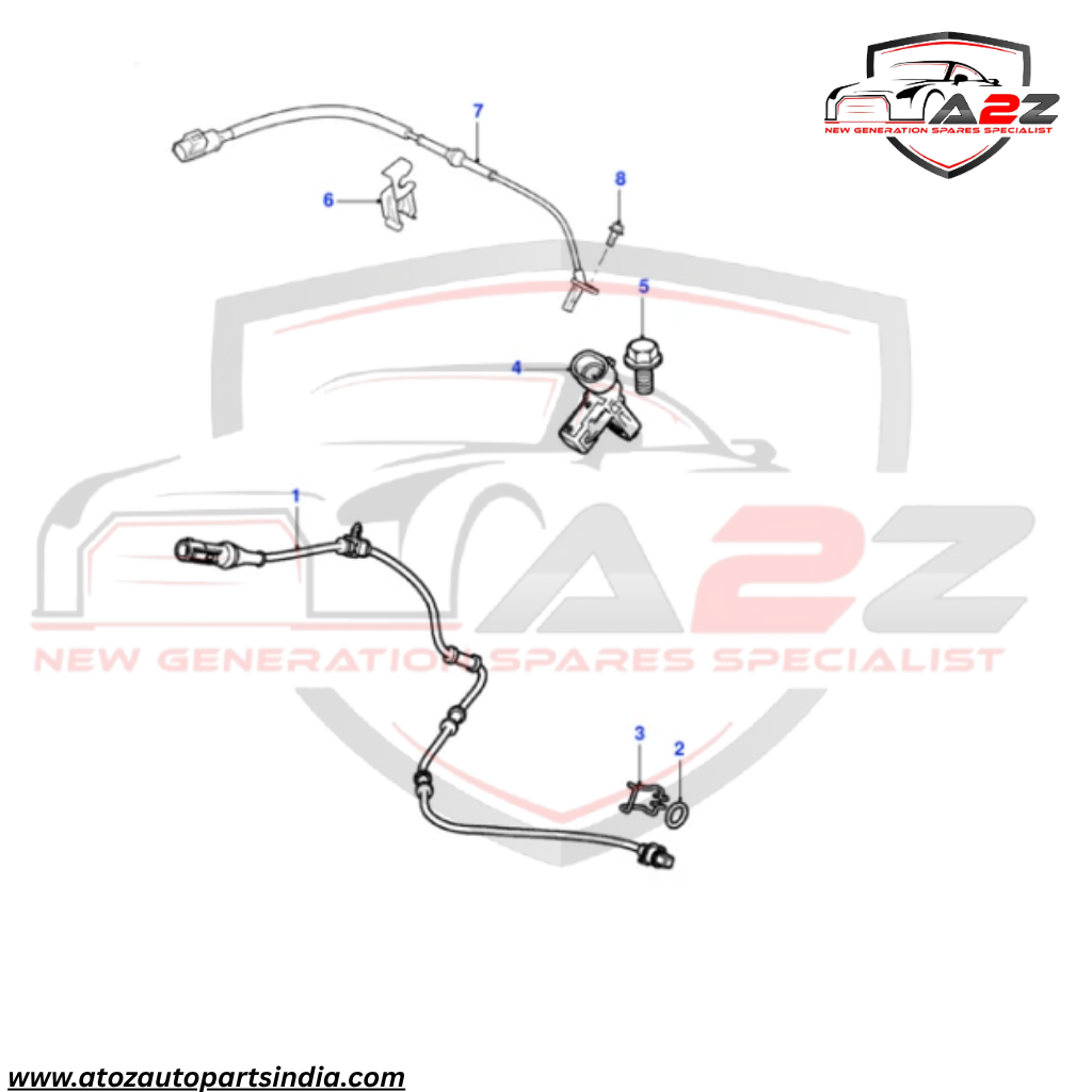 Front Left/Right ABS Wheel Speed Sensor C2D47189 C2D3410 Compatible With JAGUAR XF I X250 & XJ X351