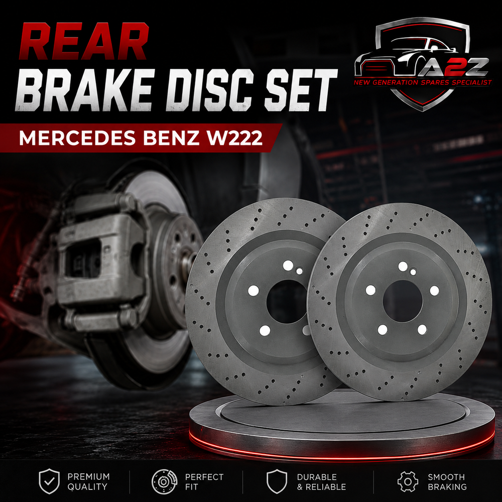 Rear Brake Disc Set 2224231000 Compatible With Mercedes Benz W222