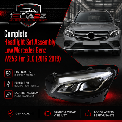 Headlamp LOW Left 2539060901 & Right 2539061001 Compatible With Mercedes Benz W253 For GLC (2016-2019) Tag No.115