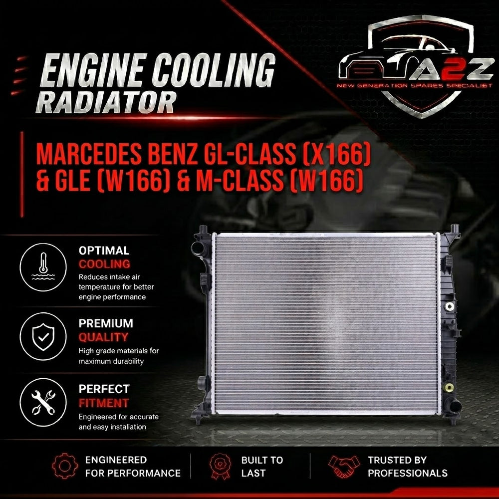 Engine Cooling Radiator A0995001303 A0995004603 Compatible with MERCEDES-BENZ GL-CLASS (X166) & GLE (W166) &  M-CLASS (W166)