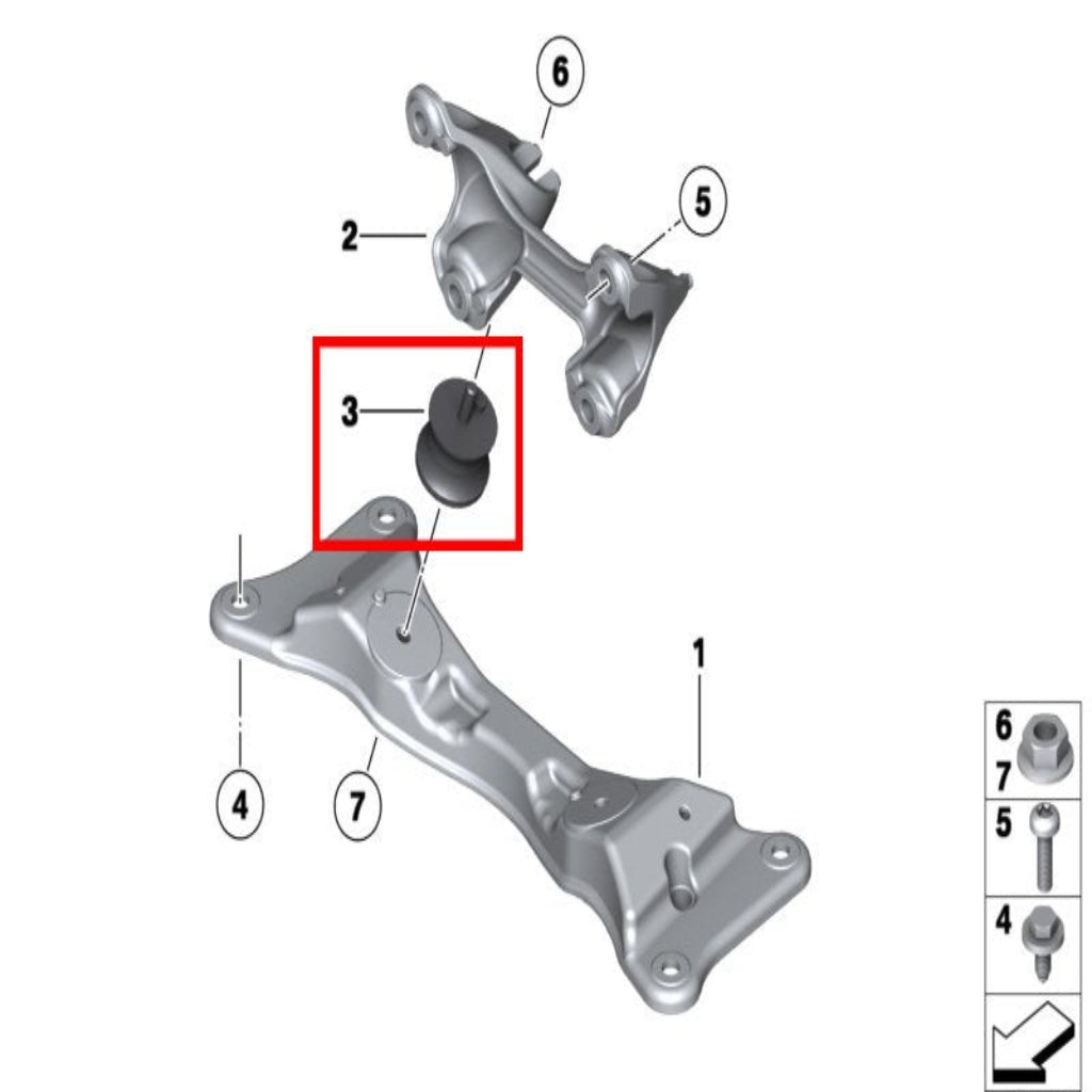 Engine Transmission Motor Mount 22316799330 Compatible With BMW 3 Series E90 & X1 E84