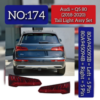 Tail Light Assembly Set (5 Pin) Left 80A945093B & Right 80A945094B Compatible With Audi Q5 80 (2018-20) Tag No.174