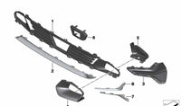 Front Bumper Grille Right 51119449400 & Left 51119449399 Compatible With BMW 3 Series G20  G28 Tag No.487