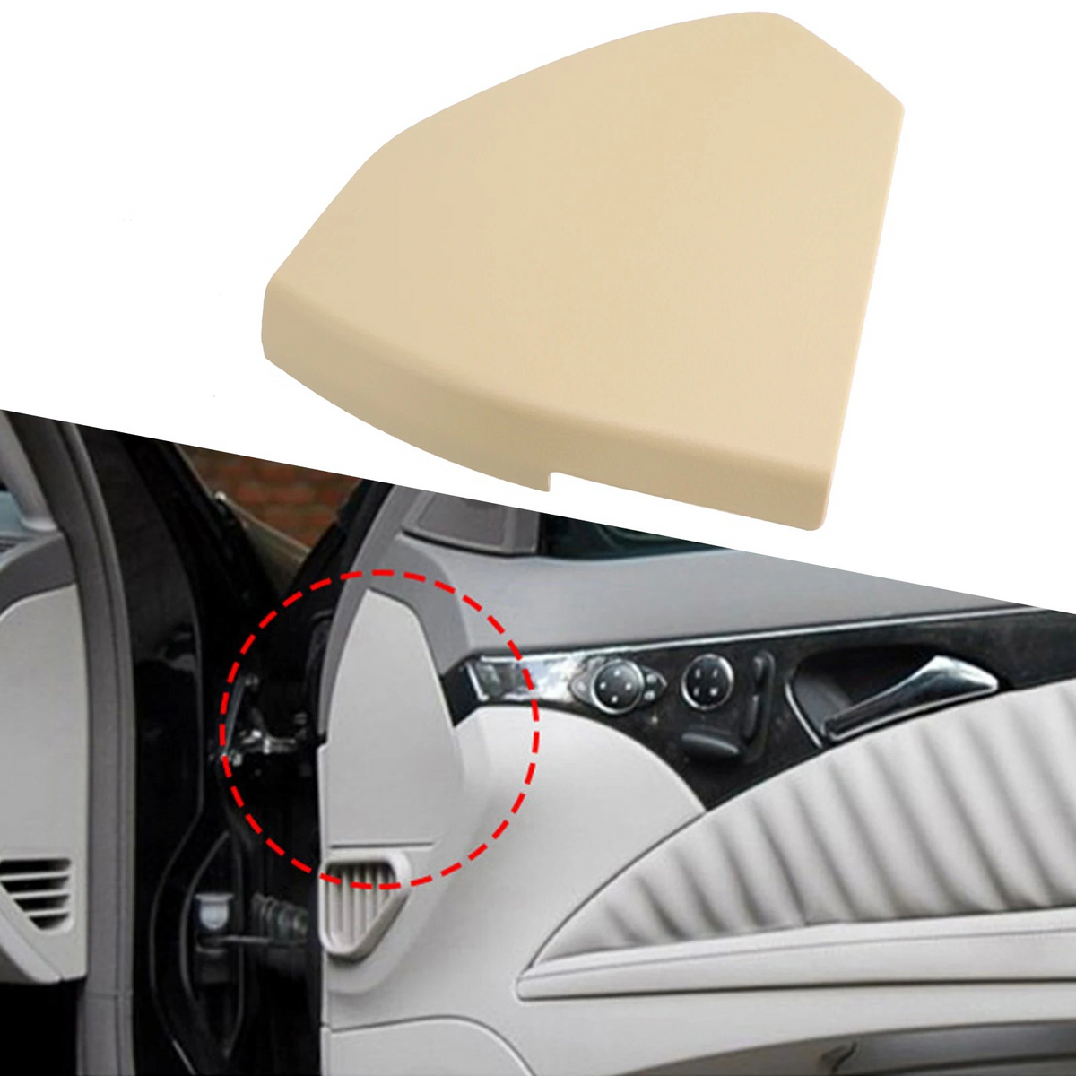 Dark Biege Front Door Trim Panel Cover Set Left 2117270148 Right 2117270248 Compatible With Mercedes & Mercedes Benz  E CLASS W211 2002-2009