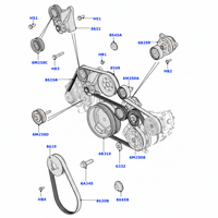 Drive Belt Tensioner LR022809 Compatible With RANGE ROVER III (L322) RANGE ROVER IV (L405) RANGE ROVER SPORT II (L494)