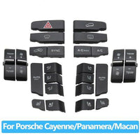 Front Console Air Conditioning Temperature Ventilation Volume AC Button Caps 7P5907040 Compatible With PORSCHE  CAYENNE & PANMERA & MACAN