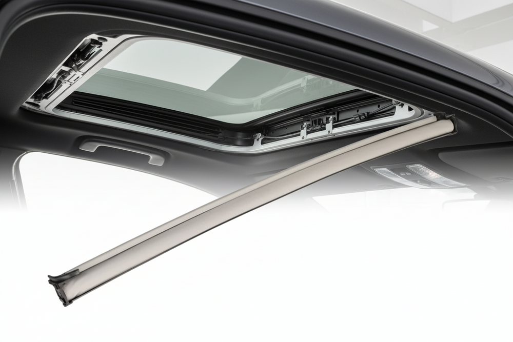 Front Black & Beige Sunroof Sunshade Curtain Cover Assembly Compatible With Mercedes Benz CLA W117 & A-Class W176