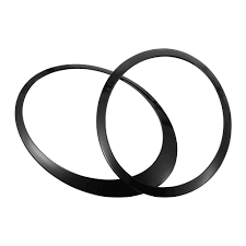 Headlight Chrome Bezel Ring Trim Left 51137149905 & Right 51137149906  Compatible With MINI R55 R56 (Glossy Black 2007-2015)