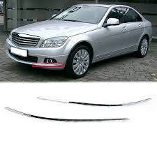 Front Bumper Chrome Left  2048850721 & Right 2048850821 Compatible With MERCEDES BENZ C-CLASS W204 T-1 2008-2011 Tag No.131