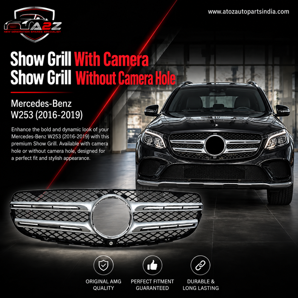 Show Grill Without Camera Hole 2538882000 Compatible With Mercedes-Benz GLC-CLASS W253 (2016-2019) Tag No.51