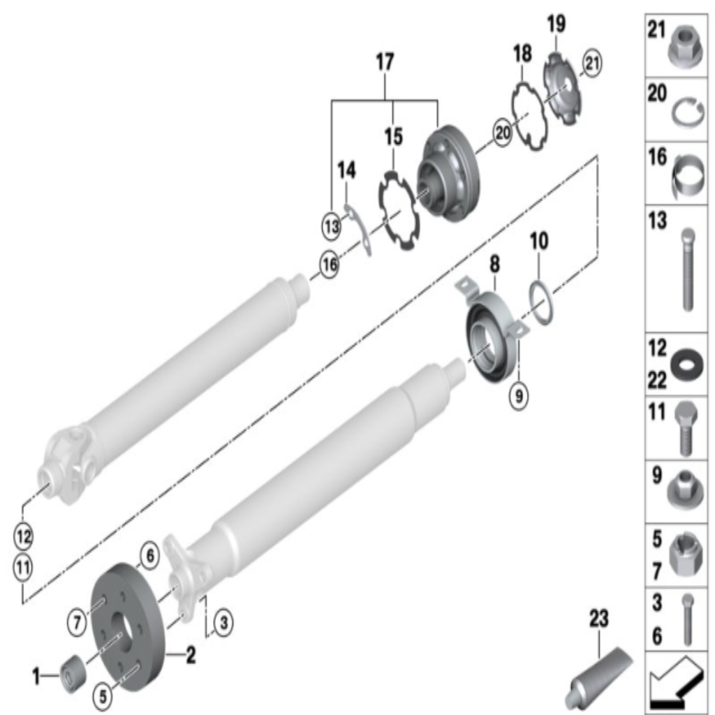 Rear Drive Shaft Flex Joint Disc 26111229360 26111229080 23231228360 23231282574 Compatible With BMW X5 E70 & X6 E71