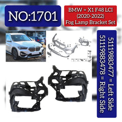 Fog Lamp Bracket Left 51119883477 & Right 51119883478 Compatible With BMW X1 F48 LCI (2020-2022) Tag No.1701