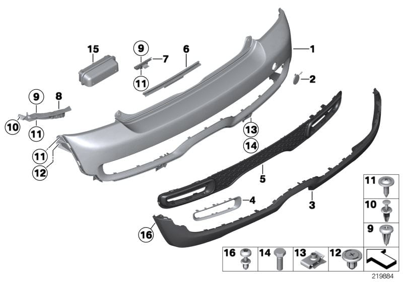 Rear  Bumper Bracket Left 51122751303 & Right 51122751304 Compatible With Mini Cooper Clubman (R55), Hardtop (R56) (2007-2013) Tag No.1881