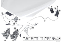 Front Right Lower Hood Lock Lid Latch 51237183762 Compatible With BMW 5-Series F10