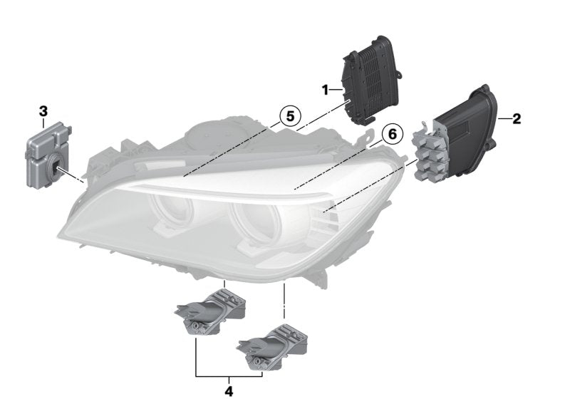 TMS (Transport Module System) Headlight Driver Module 63117355074 Compatible With BMW F01 F02 F03 LCI