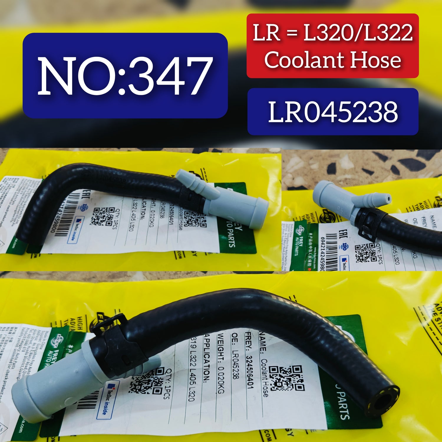 Heater Outlet Hose LR045238 8W939F814BA Compatible With LAND ROVER RANGE ROVER IV (L405) & RANGE ROVER SPORT I (L320) Tag No.347