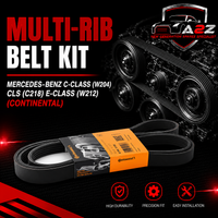Multi Rib Belt Kit 6PK2155K1 Compatible With MERCEDES-BENZ C-CLASS (W204) CLS (C218) E-CLASS (W212) (CONTINENTAL)