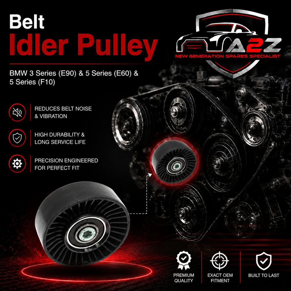 Belt Idler Pulley 11287556251 11287800333 Compatible with BMW 3 Series (E90)  & 5 Series (E60) & 5 Series (F10) Tag no : 4