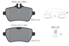 Rear Brake Pad A0064205720 2507103 2507101 P050117 Compatible With MERCEDES-BENZ S-CLASS W222