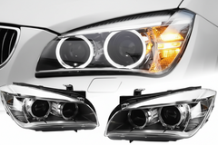Headlight Headlamp Left  & Right  (Without Blaster) Compatible With BMW X1 E84 2009-2012 Helogen