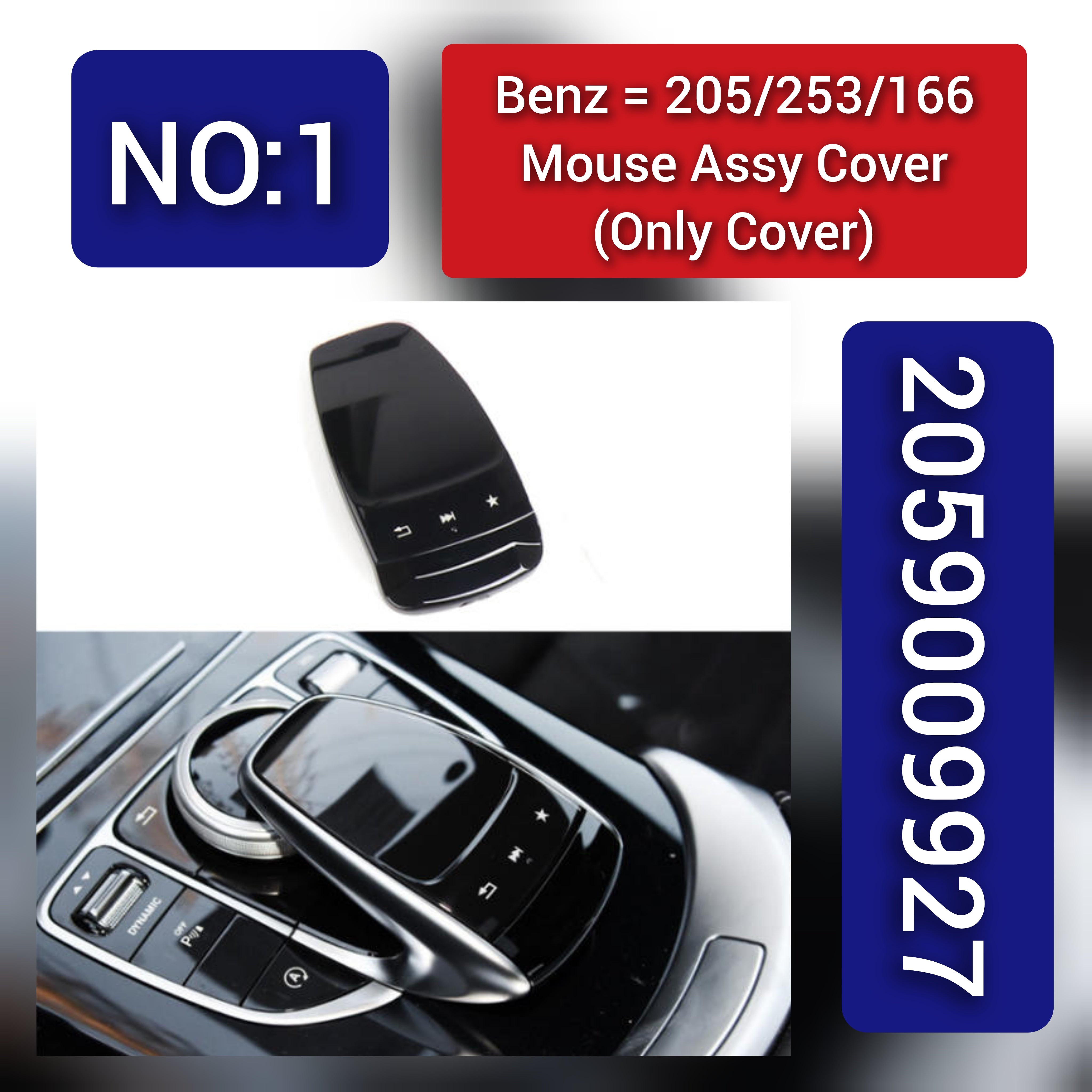 Center Console Mouse Touchpad Control Switch Cover 2059009927 Compatible With MECEDES BENZ C-CLASS W205 & W166 & GLC X253 Tag-MC-01