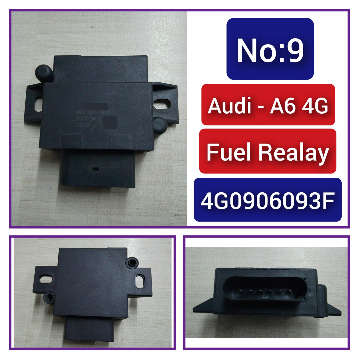 Fuel Pump Control Module 4G0906093D 4G0906093F 4G0906093B 4G0906093H Compatible with AUDI A4 B8 (8K2) | A4 / S4 & A5 (8T3) | A5 / S5  & A6 C7 (4G2, 4GC) | A6 / S6 & A7 Sportback (4GA, 4GF) | A7 / S7 & Q5 (8RB) Tag-FR-09