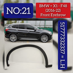 Front Left Wheel Arch (EYEBROW) 51777332337 Compatible With BMW X1 F48 2016-2022 Tag-EY-21