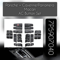 Front Console Air Conditioning Temperature Ventilation Volume AC Button Caps 7P5907040 Compatible With PORSCHE  CAYENNE & PANMERA & MACAN
