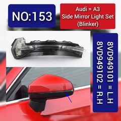 Dynamic Turn Signal LED Mirror Light Left 8VD949102 & Right 8VD949101 Compatible with AUDI A3 Tag-MLA-153