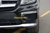 Fog Lamp Cover Right 1668842222 & Left 1668842122 & Fog Lamp Chrome Left 1668850774 A1668842122 & Right 1668850874 Compatible With MERCEDES-BENZ ML W166 2012-2015 Tag-FC-222