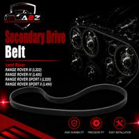 Secondary Drive Belt  LR011327 Compatible With  Land Rover Range Rover III (L322) Range Rover IV (L405) ) Range Rover Sport I (L320) Range Rover Sport II (L494)