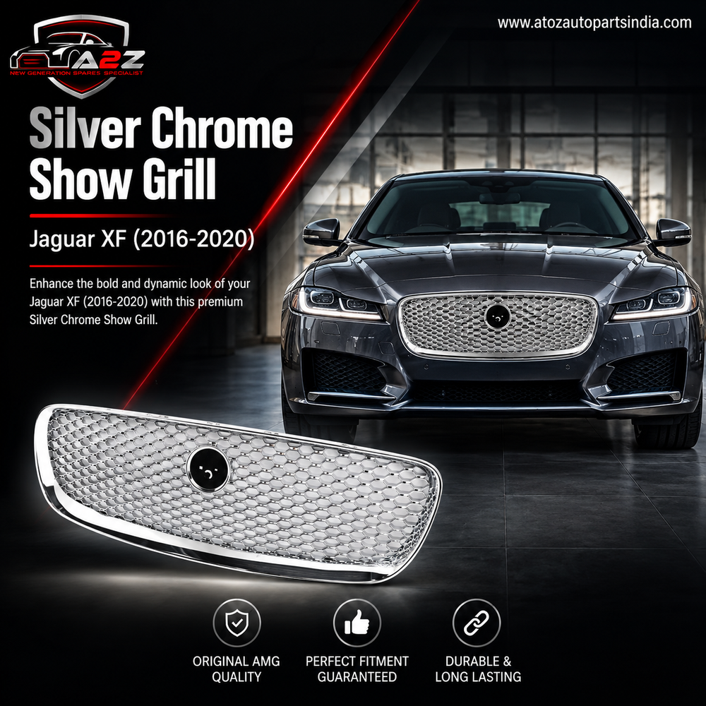Silver Chrome Show Grill Compatible With Jaguar XF (2016-20)