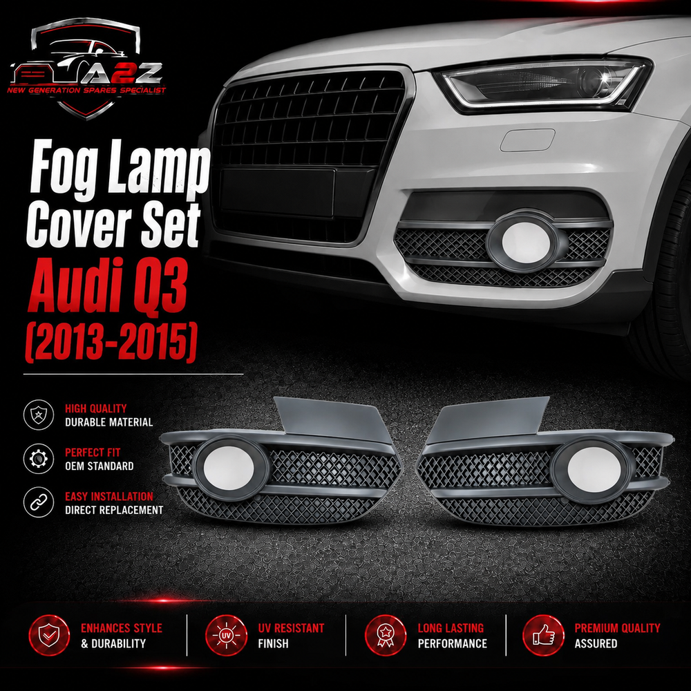 Fog Lamp Cover Set Left 8U0807681ASP9 & Right 8U0807682ASP9 Compatible With Audi Q3 (2013-15) Tag No.71